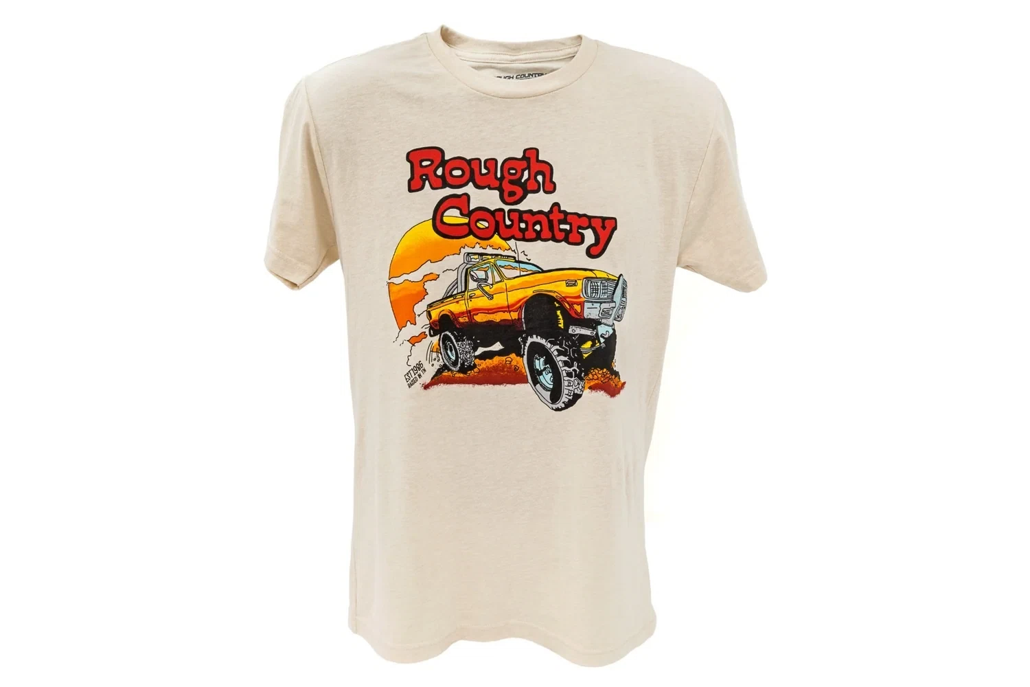 Rough Country T-Shirt - Throwback - Cream - LG - 84091LG
